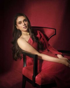 Aditi Rao Hydari's Ethereal Charm Shines In Red One-Shoulder Fashion