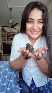 Sonal Singh Bonding Beyond Borders with Chirpy the Sparrow 
